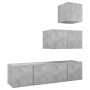 Set de muebles de salón 4 pzas madera ingeniería gris hormigón de vidaXL, Muebles TV - Ref: Foro24-3079154, Precio: 117,62 €,...