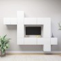 TV living room furniture set 10 pieces white engineered wood by vidaXL, TV Furniture - Ref: Foro24-3078737, Price: 298,45 €, ...