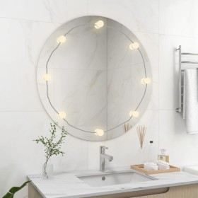 Frameless Wall Mirror with LED Lights Round Glass by vidaXL, Mirrors - Ref: Foro24-3078648, Price: 117,99 €, Discount: %