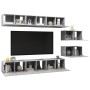 TV-Wohnzimmermöbel-Set, 8-teilig, Betongrau, Holzwerkstoff von vidaXL, TV-Möbel - Ref: Foro24-3079147, Preis: 241,33 €, Rabat...