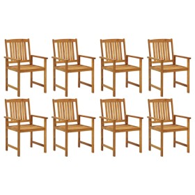 Garden chairs, 8 units, solid teak wood. by vidaXL, Garden chairs - Ref: Foro24-3078150, Price: 493,38 €, Discount: %