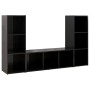 Muebles para TV 3 uds aglomerado negro brillante 107x35x37 cm de vidaXL, Muebles TV - Ref: Foro24-3079968, Precio: 127,73 €, ...