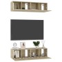 Juego de muebles de salón 4 piezas roble Sonoma 60x30x30 cm de vidaXL, Muebles TV - Ref: Foro24-3078954, Precio: 125,04 €, De...