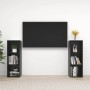 TV-Möbel 2 Stück glänzend schwarze Spanplatte 107x35x37 cm von vidaXL, TV-Möbel - Ref: Foro24-3079914, Preis: 82,53 €, Rabatt: %