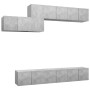 Set muebles de salón TV 7 pzas madera ingeniería gris hormigón de vidaXL, Muebles TV - Ref: Foro24-3079149, Precio: 209,08 €,...