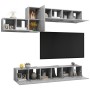 Set muebles de salón TV 7 pzas madera ingeniería gris hormigón de vidaXL, Muebles TV - Ref: Foro24-3079149, Precio: 209,08 €,...