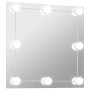 Quadratischer Wandspiegel aus Glas mit LED-Leuchten von vidaXL, Spiegel - Ref: Foro24-3078638, Preis: 50,34 €, Rabatt: %