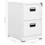 Armario archivador de acero blanco 46x62x72,5 cm de vidaXL, Armarios archivadores - Ref: Foro24-336270, Precio: 166,27 €, Des...