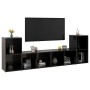 Wall-mounted living room furniture 4 pieces glossy black engineered wood by vidaXL, TV Furniture - Ref: Foro24-3079977, Price...