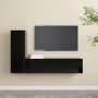 3-piece black engineered wood TV living room furniture set by vidaXL, TV Furniture - Ref: Foro24-3078778, Price: 108,39 €, Di...