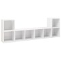 Muebles de salón 4 piezas madera de ingeniería blanco brillo de vidaXL, Muebles TV - Ref: Foro24-3079976, Precio: 123,75 €, D...