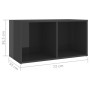 Muebles de salón 2 piezas madera de ingeniería gris brillo de vidaXL, Muebles TV - Ref: Foro24-3079951, Precio: 62,99 €, Desc...