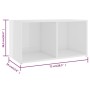 Muebles de salón 4 piezas madera de ingeniería blanco brillo de vidaXL, Muebles TV - Ref: Foro24-3079976, Precio: 123,75 €, D...