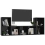 Glossy Black Chipboard 3-Piece TV Cabinet Set by vidaXL, TV Furniture - Ref: Foro24-3080022, Price: 102,99 €, Discount: %