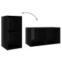 Glossy Black Chipboard 3-Piece TV Cabinet Set by vidaXL, TV Furniture - Ref: Foro24-3080022, Price: 102,99 €, Discount: %