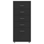 Armario archivador móvil metal negro 28x41x69 cm de vidaXL, Armarios archivadores - Ref: Foro24-335914, Precio: 84,81 €, Desc...