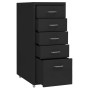 Armario archivador móvil metal negro 28x41x69 cm de vidaXL, Armarios archivadores - Ref: Foro24-335914, Precio: 84,81 €, Desc...