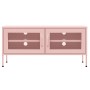 Mueble para TV de acero rosa 105x35x50 cm de vidaXL, Muebles TV - Ref: Foro24-336238, Precio: 167,90 €, Descuento: %