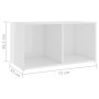 Muebles de salón 6 piezas madera de ingeniería blanco brillo de vidaXL, Muebles TV - Ref: Foro24-3080057, Precio: 126,65 €, D...