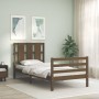 Honey brown solid wood bed frame with headboard 90x200cm by vidaXL, Beds and slatted bases - Ref: Foro24-3194104, Price: 129,...