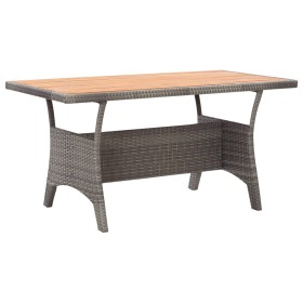 Garden table in solid gray acacia wood 120x70x66 cm by vidaXL, Garden tables - Ref: Foro24-316586, Price: 210,99 €, Discount: %