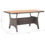 Garden table in solid gray acacia wood 120x70x66 cm by vidaXL, Garden tables - Ref: Foro24-316586, Price: 210,69 €, Discount: %