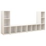 Muebles de salón 4 piezas madera de ingeniería blanco brillo de vidaXL, Muebles TV - Ref: Foro24-3080039, Precio: 165,99 €, D...