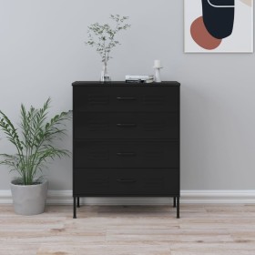 Black steel drawer cabinet 80x35x101.5 cm by vidaXL, Drawers - Ref: Foro24-336205, Price: 236,87 €, Discount: %