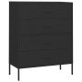 Schwarzer Stahl-Schubladenschrank 80x35x101,5 cm von vidaXL, Schubladen - Ref: Foro24-336205, Preis: 228,09 €, Rabatt: %