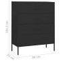 Schwarzer Stahl-Schubladenschrank 80x35x101,5 cm von vidaXL, Schubladen - Ref: Foro24-336205, Preis: 228,09 €, Rabatt: %