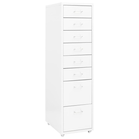 Armario archivador móvil metal blanco 28x41x109 cm de vidaXL, Armarios archivadores - Ref: Foro24-335920, Precio: 118,02 €, D...