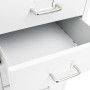 Armario archivador móvil metal blanco 28x41x109 cm de vidaXL, Armarios archivadores - Ref: Foro24-335920, Precio: 118,02 €, D...