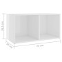 Muebles de salón 8 piezas madera de ingeniería blanco brillo de vidaXL, Muebles TV - Ref: Foro24-3080066, Precio: 180,37 €, D...