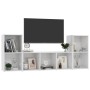 Juego de mueble para TV de 3 piezas aglomerado blanco brillante de vidaXL, Muebles TV - Ref: Foro24-3080021, Precio: 101,99 €...