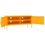 Mueble para TV de acero amarillo mostaza 105x35x50 cm de vidaXL, Muebles TV - Ref: Foro24-336227, Precio: 179,99 €, Descuento: %