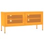 Mueble para TV de acero amarillo mostaza 105x35x50 cm de vidaXL, Muebles TV - Ref: Foro24-336236, Precio: 160,16 €, Descuento: %