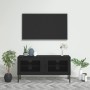 Black steel TV cabinet 105x35x50 cm by vidaXL, TV Furniture - Ref: Foro24-336241, Price: 140,93 €, Discount: %