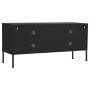 Black steel TV cabinet 105x35x50 cm by vidaXL, TV Furniture - Ref: Foro24-336241, Price: 140,93 €, Discount: %