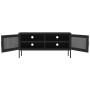 Black steel TV cabinet 105x35x50 cm by vidaXL, TV Furniture - Ref: Foro24-336241, Price: 140,93 €, Discount: %