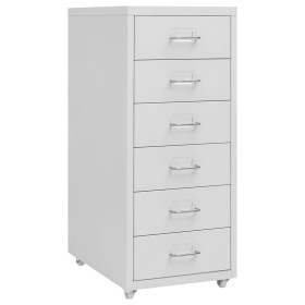 Gray metal mobile filing cabinet 28x41x69 cm by vidaXL, Filing cabinets - Ref: Foro24-335917, Price: 82,46 €, Discount: %