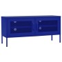 Mueble para TV de acero azul marino 105x35x50 cm de vidaXL, Muebles TV - Ref: Foro24-336235, Precio: 154,01 €, Descuento: %