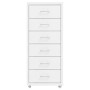 Armario archivador móvil metal blanco 28x41x69 cm de vidaXL, Armarios archivadores - Ref: Foro24-335916, Precio: 89,75 €, Des...