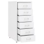 Armario archivador móvil metal blanco 28x41x69 cm de vidaXL, Armarios archivadores - Ref: Foro24-335916, Precio: 89,75 €, Des...