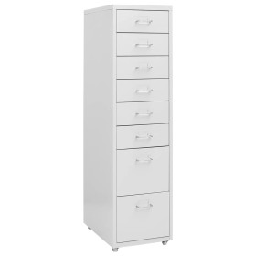 Armario archivador móvil metal gris 28x41x109 cm de vidaXL, Armarios archivadores - Ref: Foro24-335921, Precio: 134,56 €, Des...