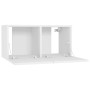 Muebles de salón 4 pzas madera de ingeniería blanco 60x30x30 cm de vidaXL, Muebles TV - Ref: Foro24-3074450, Precio: 140,92 €...