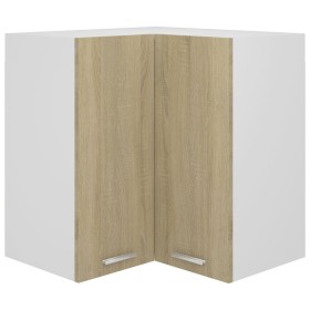 Corner hanging wardrobe made of engineered oak wood 57x57x60 cm by vidaXL, Kitchen cabinets - Ref: Foro24-806393, Price: 68,9...