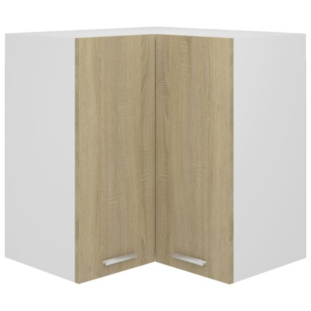 Corner hanging wardrobe made of engineered oak wood 57x57x60 cm by vidaXL, Kitchen cabinets - Ref: Foro24-806393, Price: 68,6...