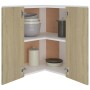 Corner hanging wardrobe made of engineered oak wood 57x57x60 cm by vidaXL, Kitchen cabinets - Ref: Foro24-806393, Price: 68,6...