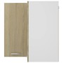 Corner hanging wardrobe made of engineered oak wood 57x57x60 cm by vidaXL, Kitchen cabinets - Ref: Foro24-806393, Price: 68,6...