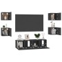 Set de muebles de salón TV 6 pzas madera de ingeniería negro de vidaXL, Muebles TV - Ref: Foro24-3078765, Precio: 164,09 €, D...